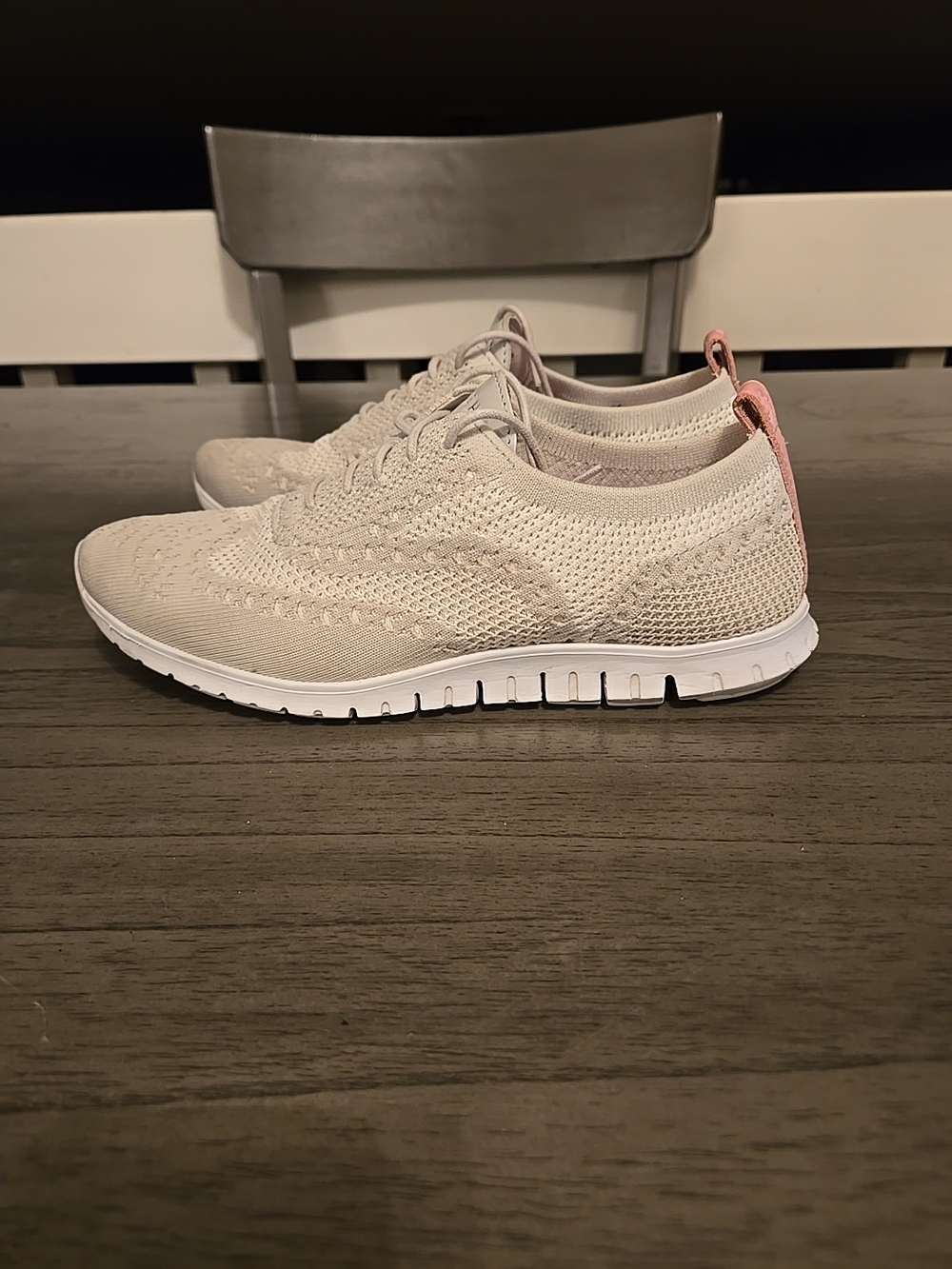 Cole Haan Shoes Womens 9 White Pink Zerogrand Stitchlite Oxford Lace Up Sneaker
